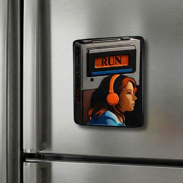 Stranger Things Run Fridge magnet