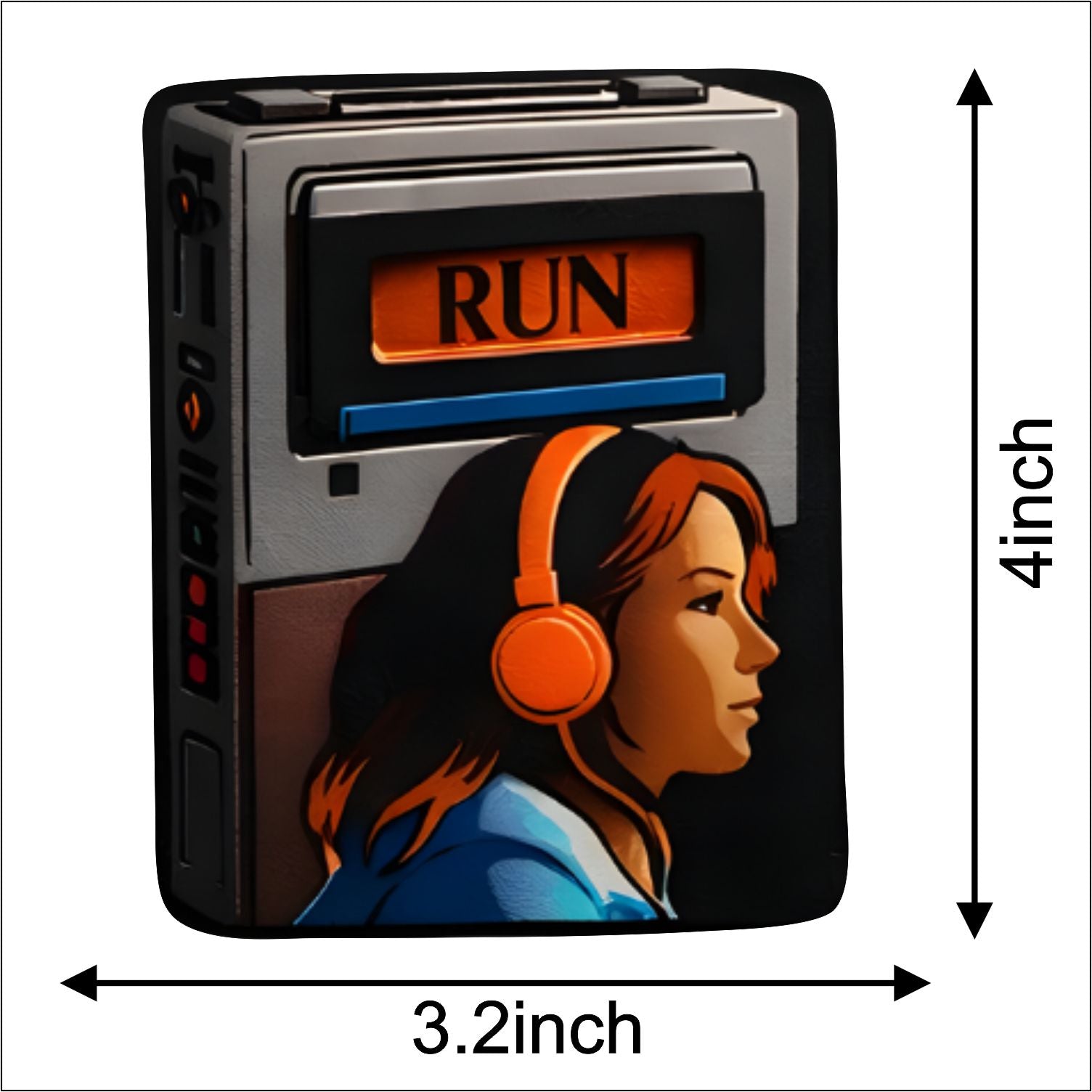 Stranger Things Run Fridge magnet